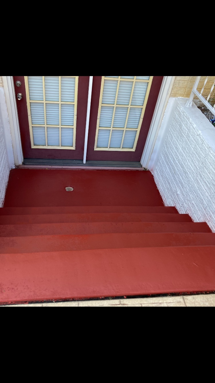 Concrete Stairwell After Cleaning and Painting